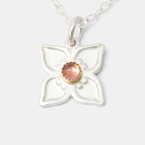Boronia Flower & Pink Tourmaline Necklace