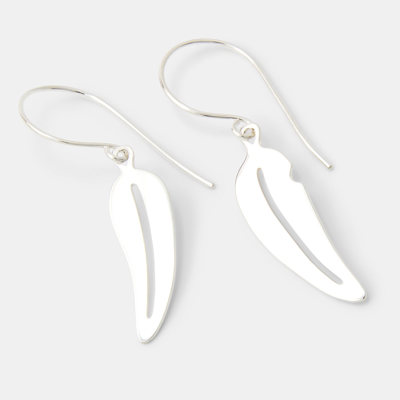 Eucalyptus Leaves Sterling Silver Dangle Earrings