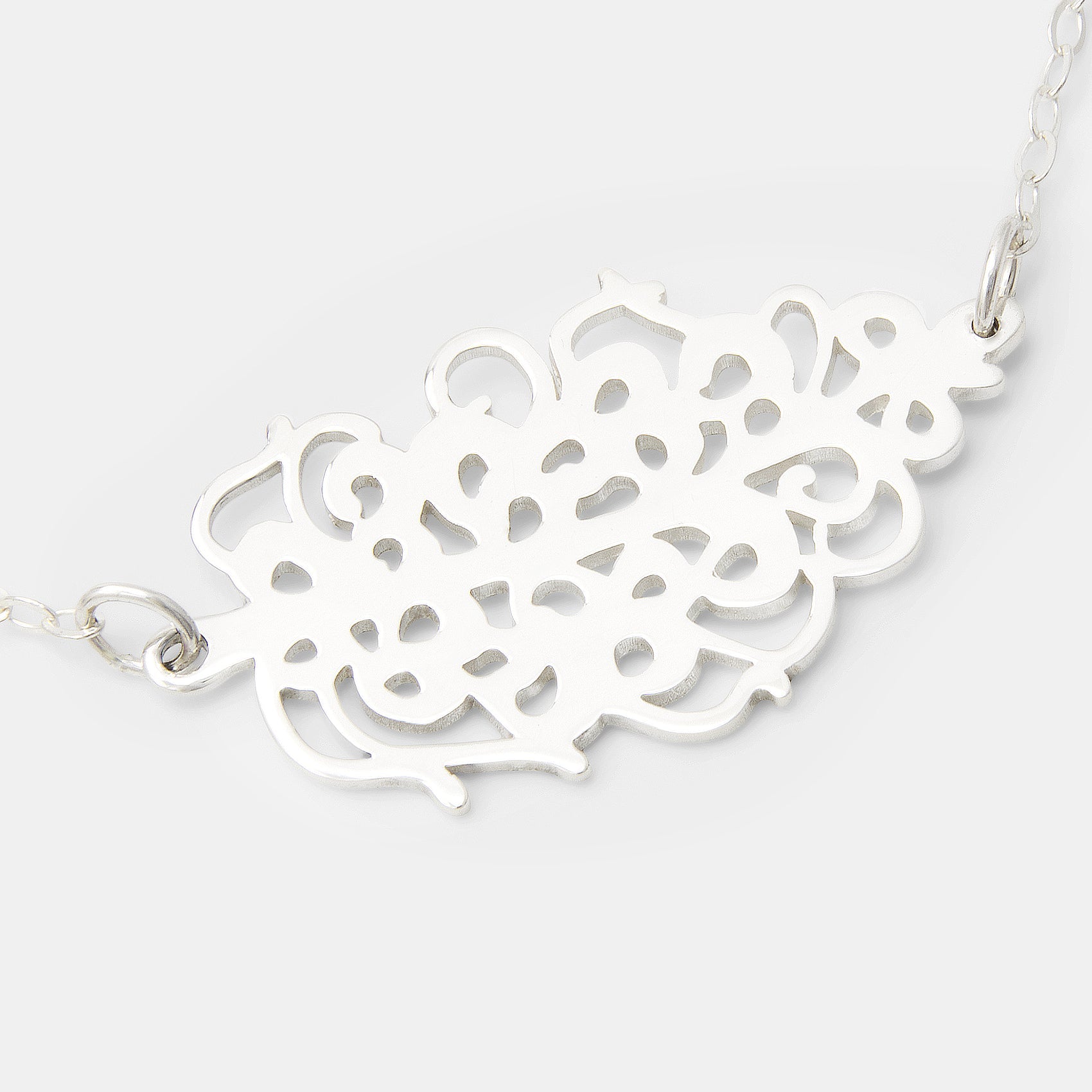 Grevillea Flower Silver Chain Necklace