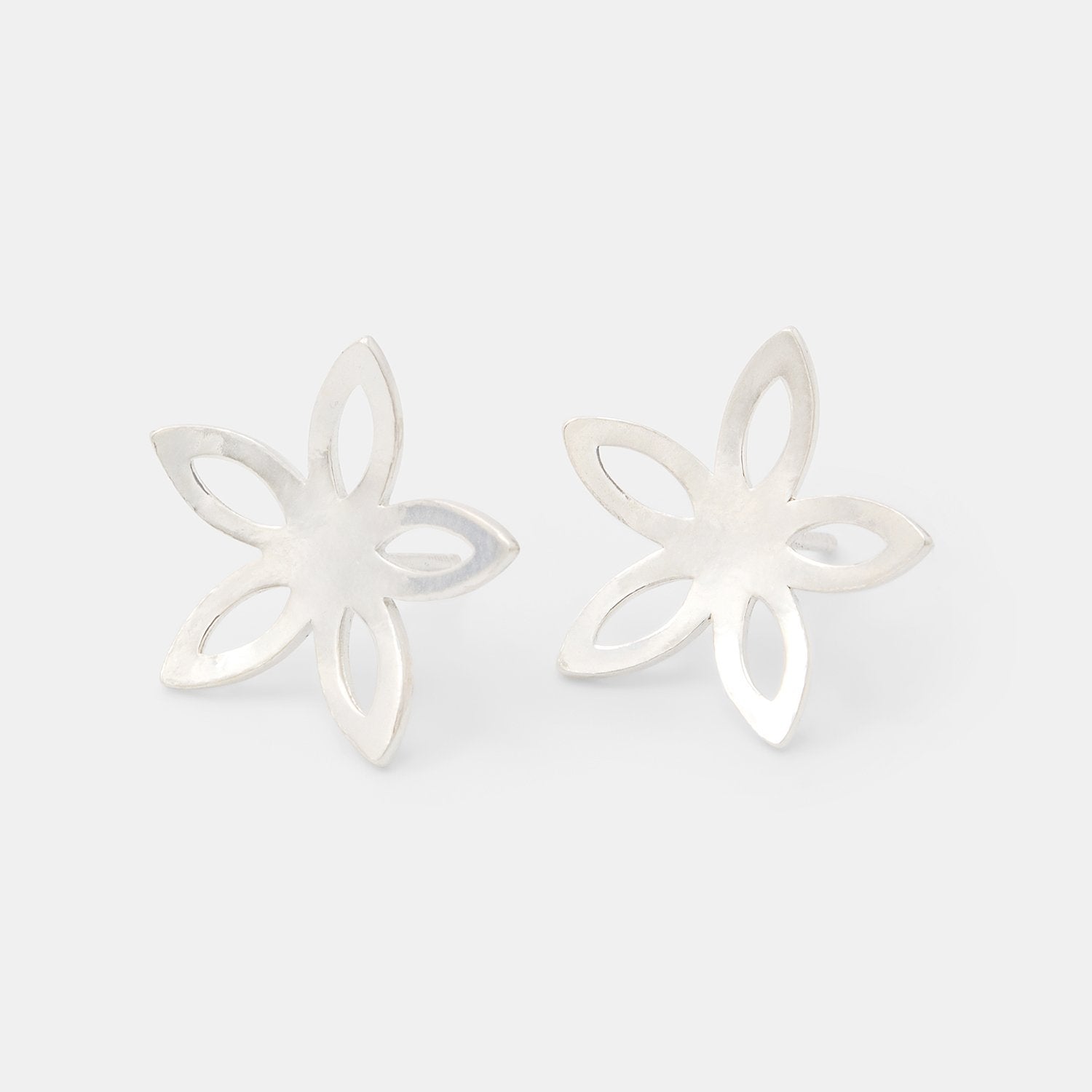 Jasmine Silver Stud Earrings