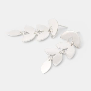 Leaves Silver Dangle Earrings
