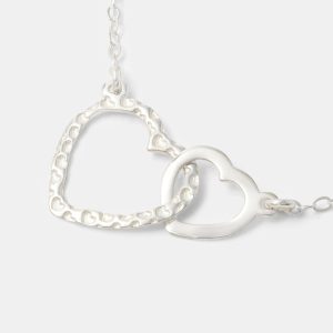 Interlocking Hearts Sterling Silver Necklace