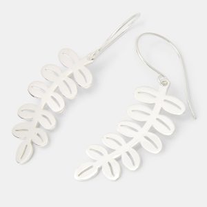 Silver Dollar Leaves Sterling Silver Dangle Earrings