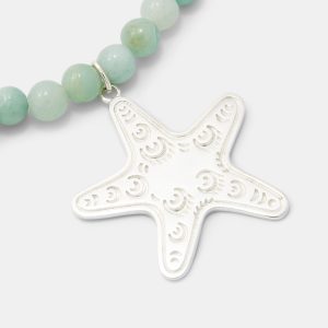 Starfish Pendant on Amazonite Beaded Necklace